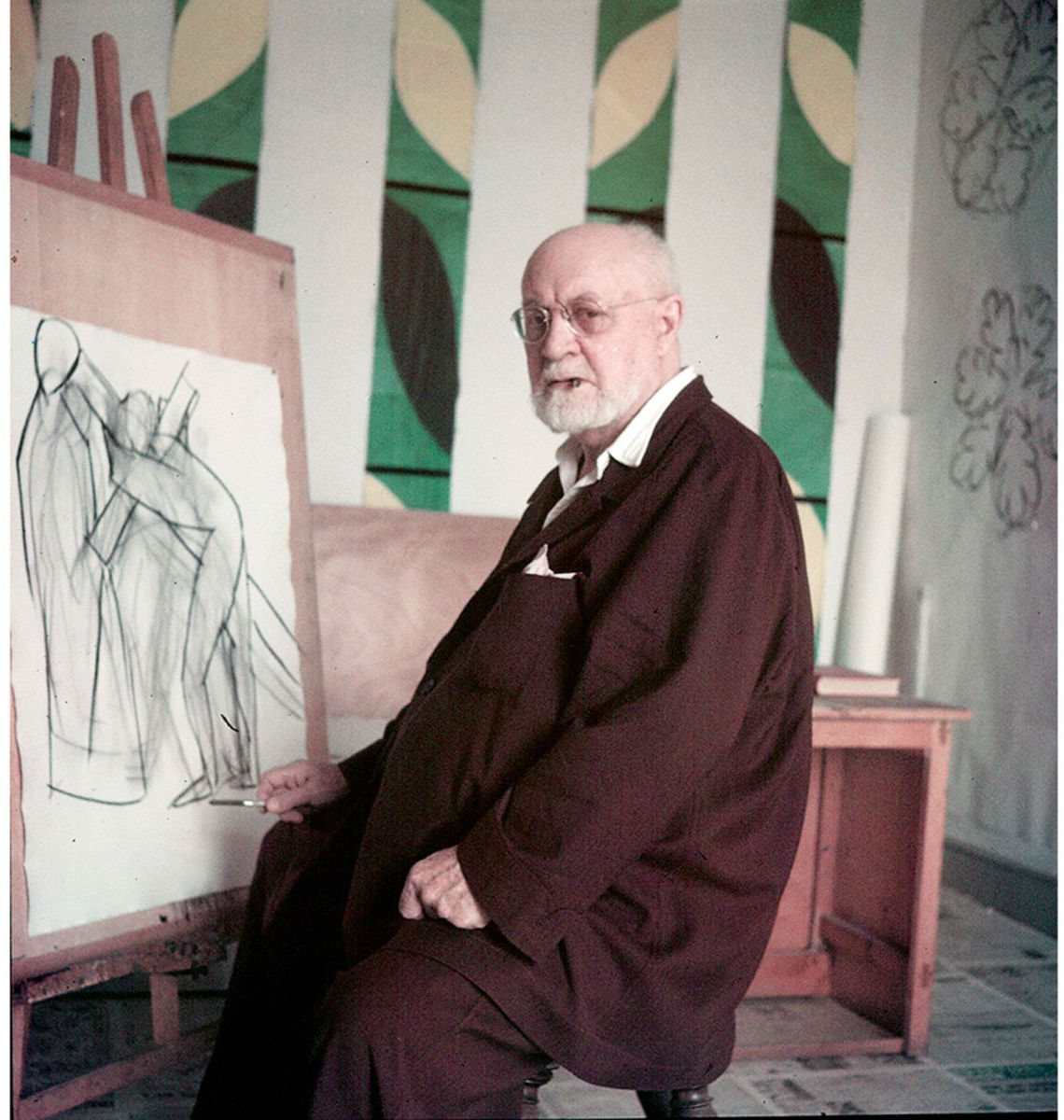 Matisse at home in Nice, 1948